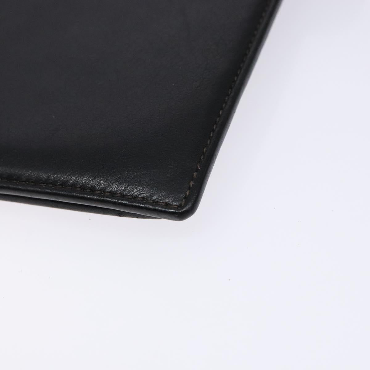 GUCCI Book Cover Leather Black Auth 133512