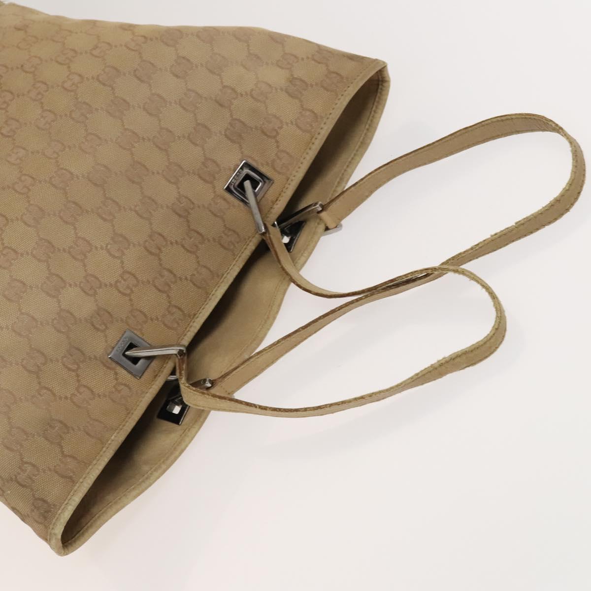 GUCCI GG Canvas Tote Bag 2Set Beige Gold pink Auth 133515