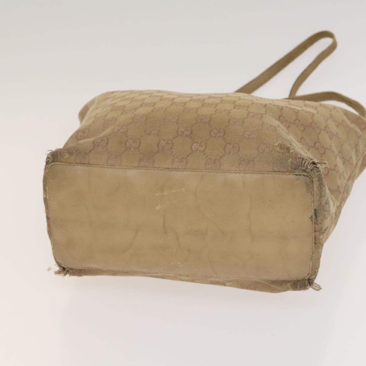 GUCCI GG Canvas Tote Bag 2Set Beige Gold pink Auth 133515