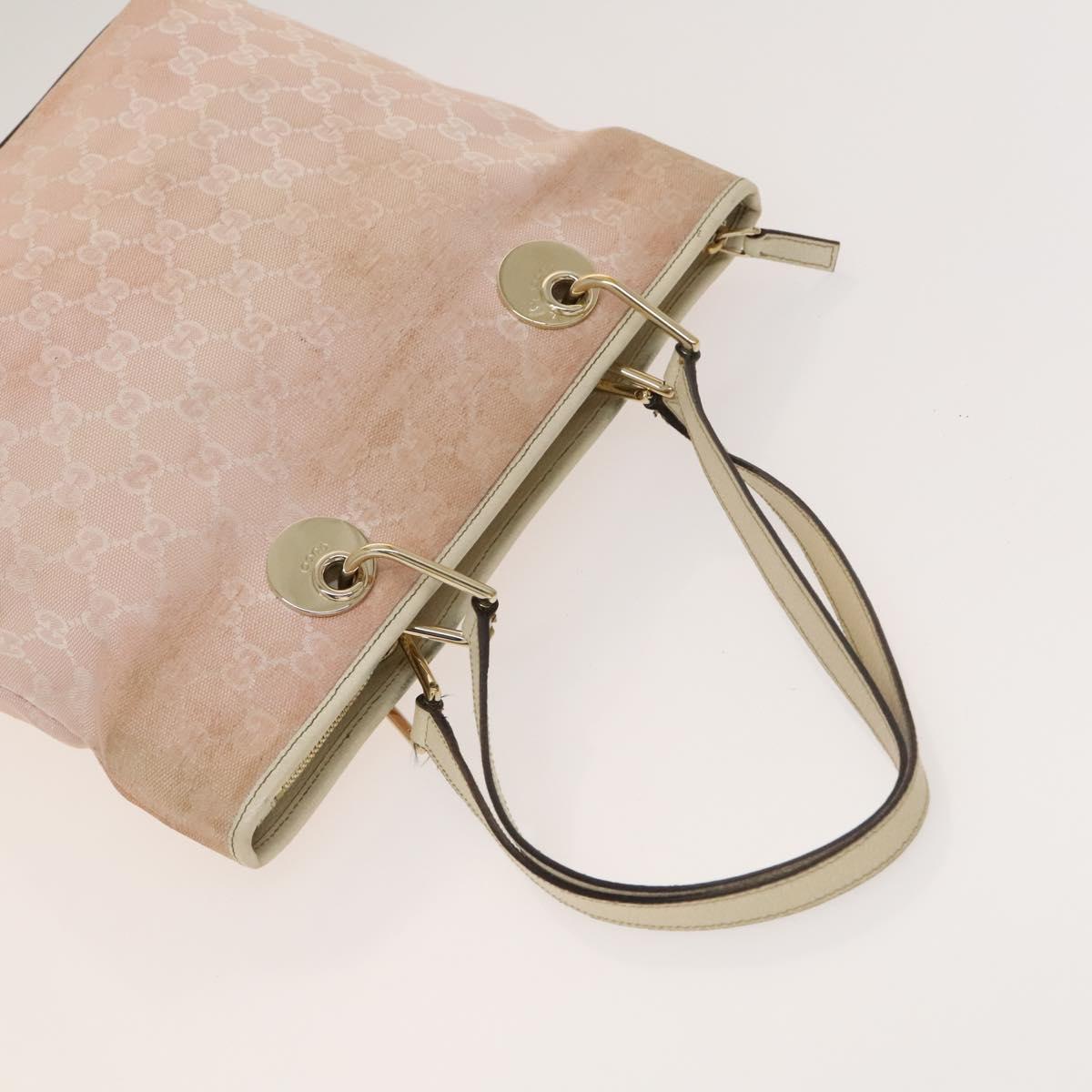 GUCCI GG Canvas Tote Bag 2Set Beige Gold pink Auth 133515