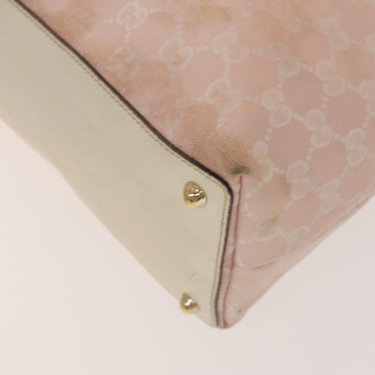 GUCCI GG Canvas Tote Bag 2Set Beige Gold pink Auth 133515