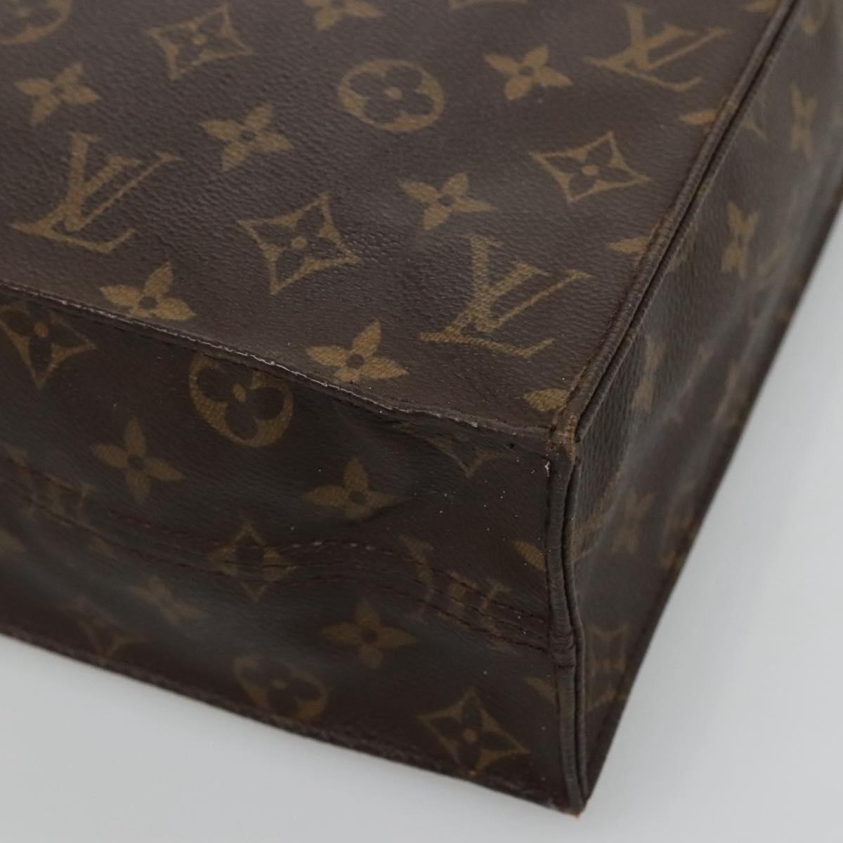 LOUIS VUITTON Monogram Sac Plat Hand Bag M51140 LV Auth 133557