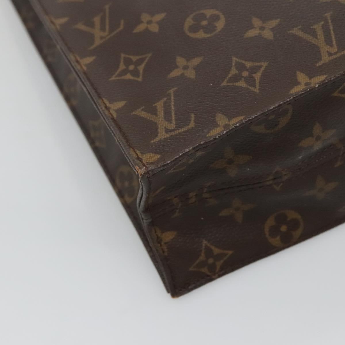 LOUIS VUITTON Monogram Sac Plat Hand Bag M51140 LV Auth 133557