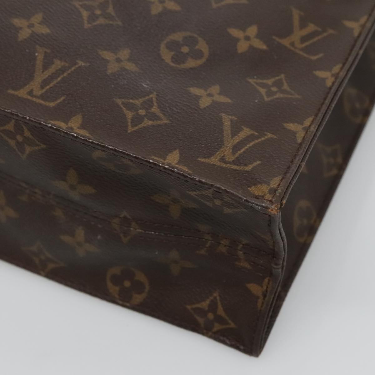 LOUIS VUITTON Monogram Sac Plat Hand Bag M51140 LV Auth 133557