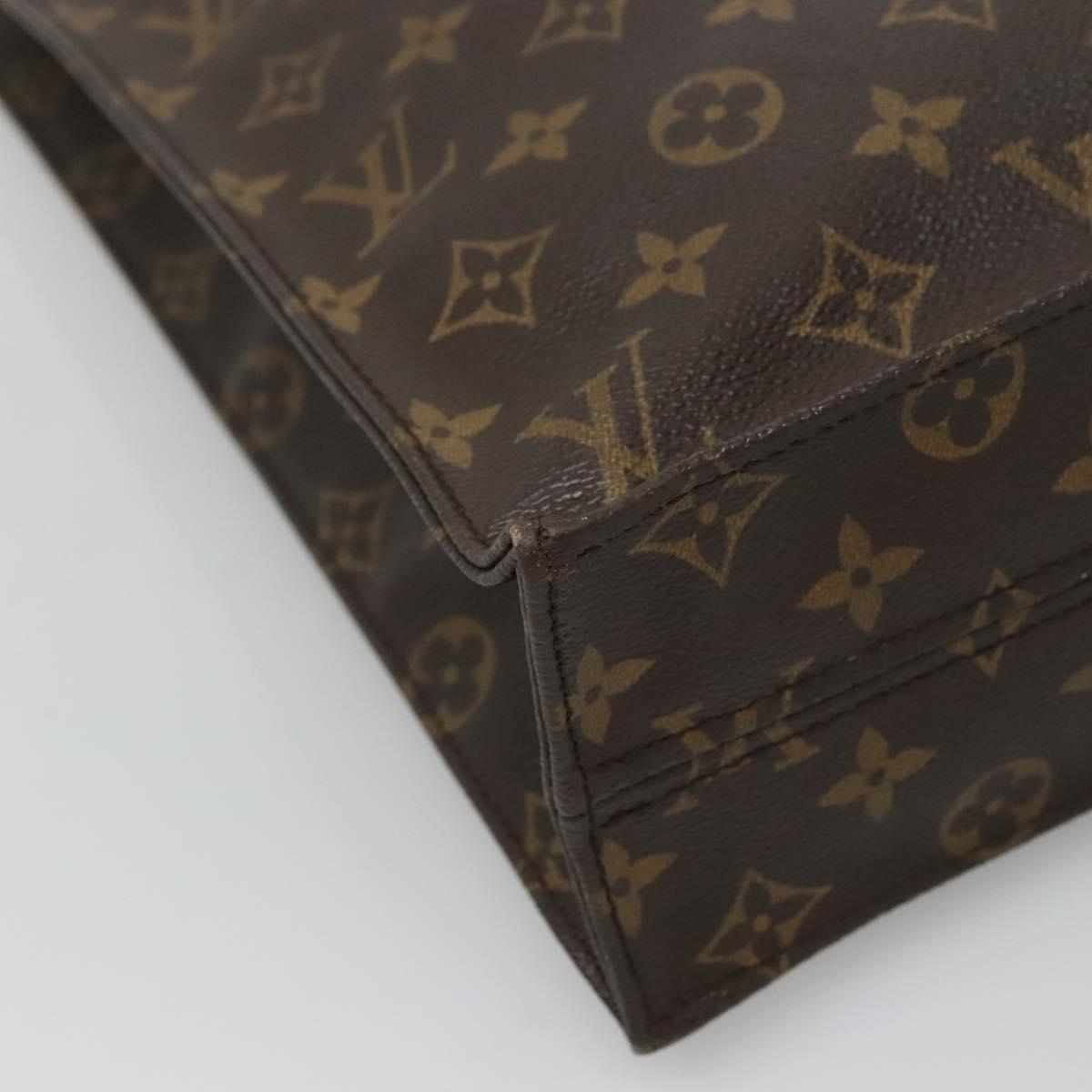 LOUIS VUITTON Monogram Sac Plat Hand Bag M51140 LV Auth 133558