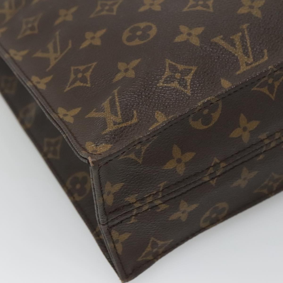 LOUIS VUITTON Monogram Sac Plat Hand Bag M51140 LV Auth 133558