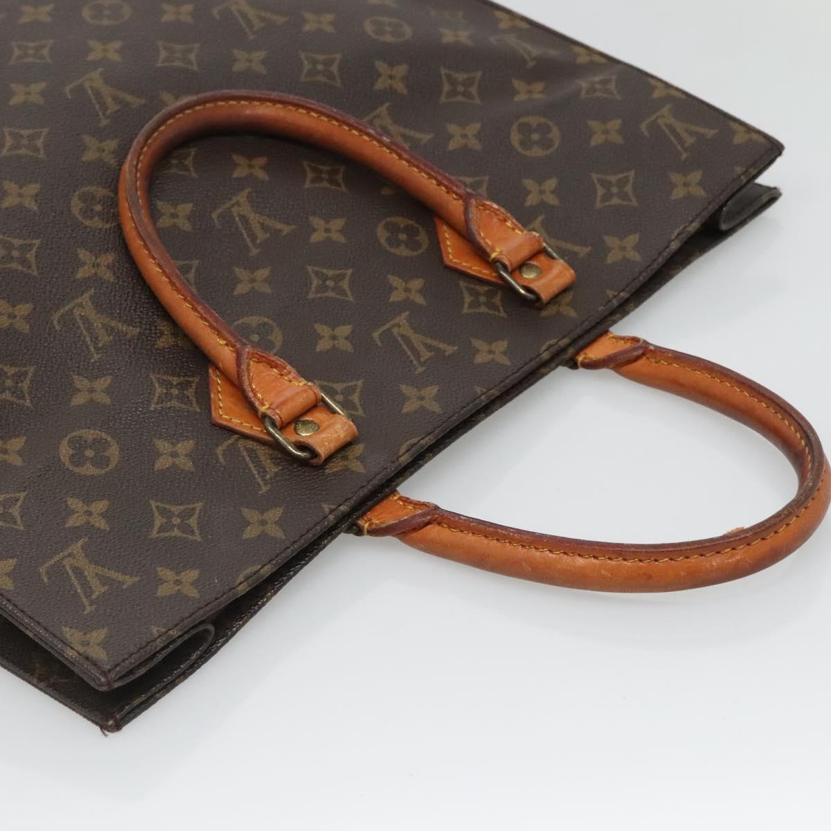 LOUIS VUITTON Monogram Sac Plat Hand Bag M51140 LV Auth 133558