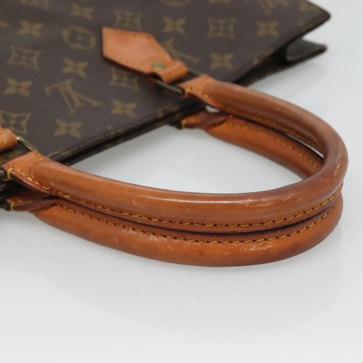 LOUIS VUITTON Monogram Sac Plat Hand Bag M51140 LV Auth 133558