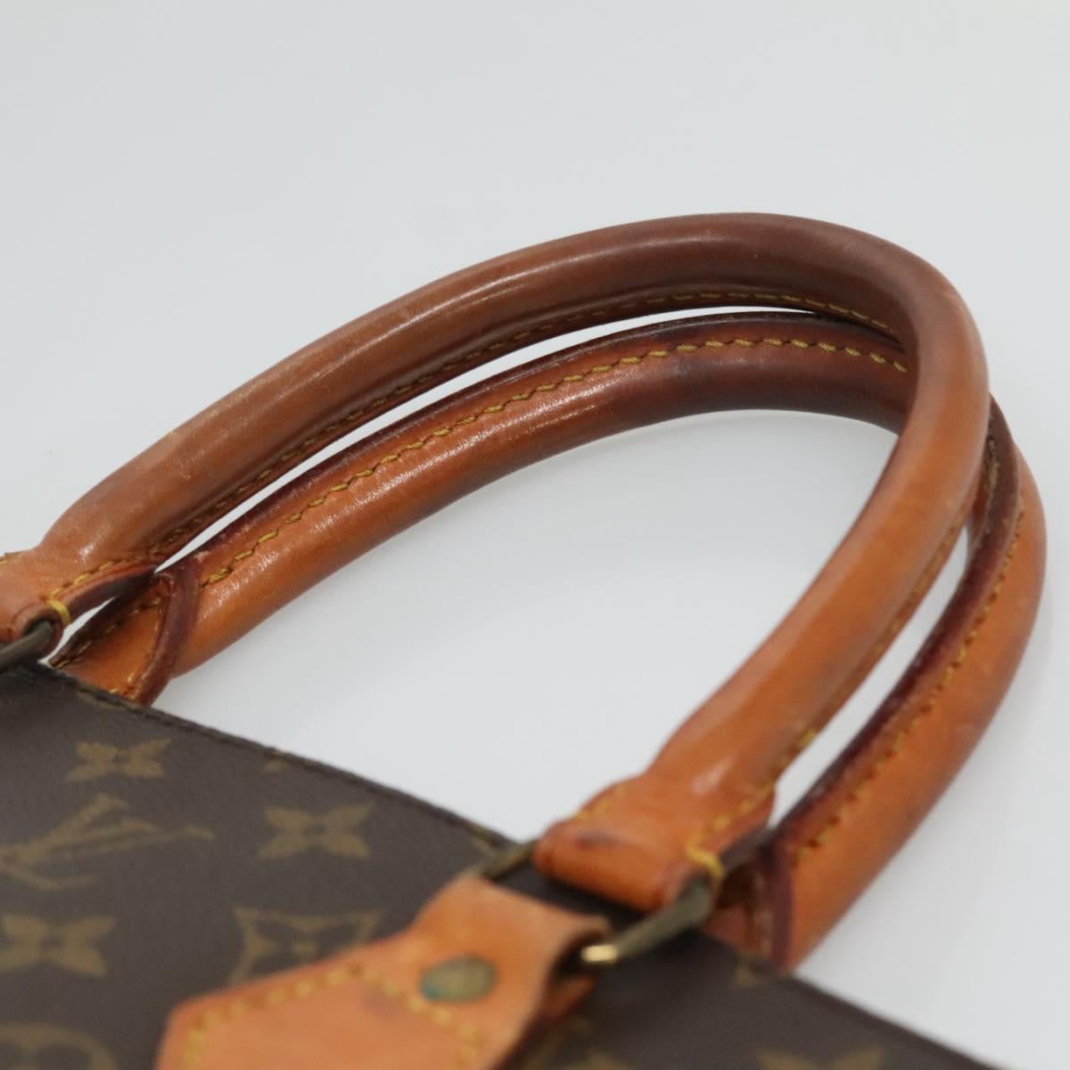 LOUIS VUITTON Monogram Sac Plat Hand Bag M51140 LV Auth 133558