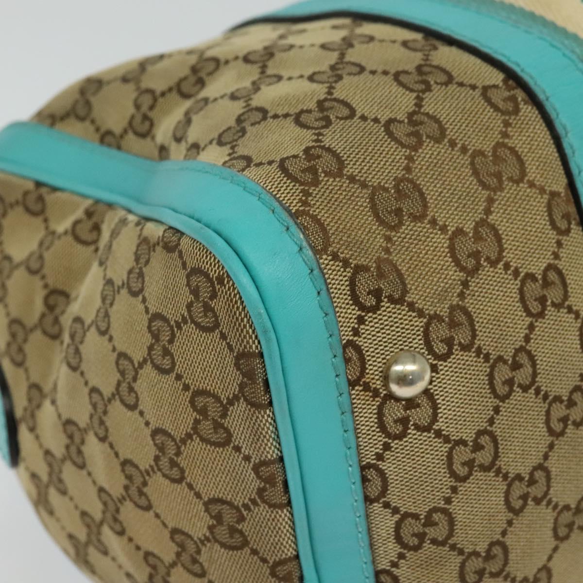 GUCCI GG Canvas Hand Bag 2way Beige Gold 2472005 Auth 133566