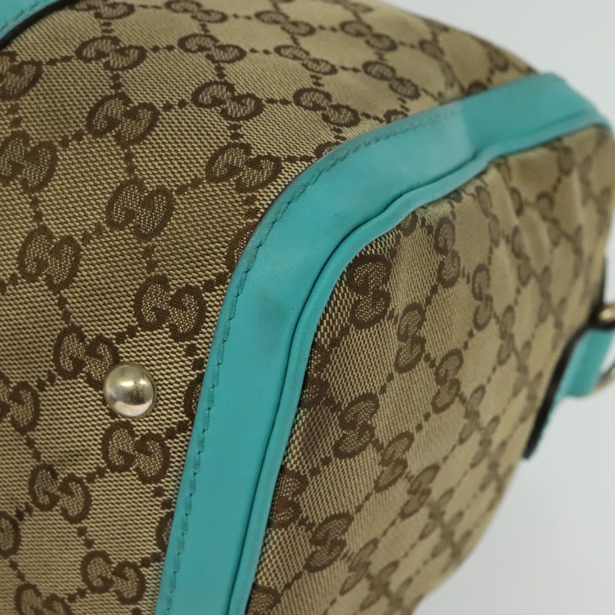 GUCCI GG Canvas Hand Bag 2way Beige Gold 2472005 Auth 133566