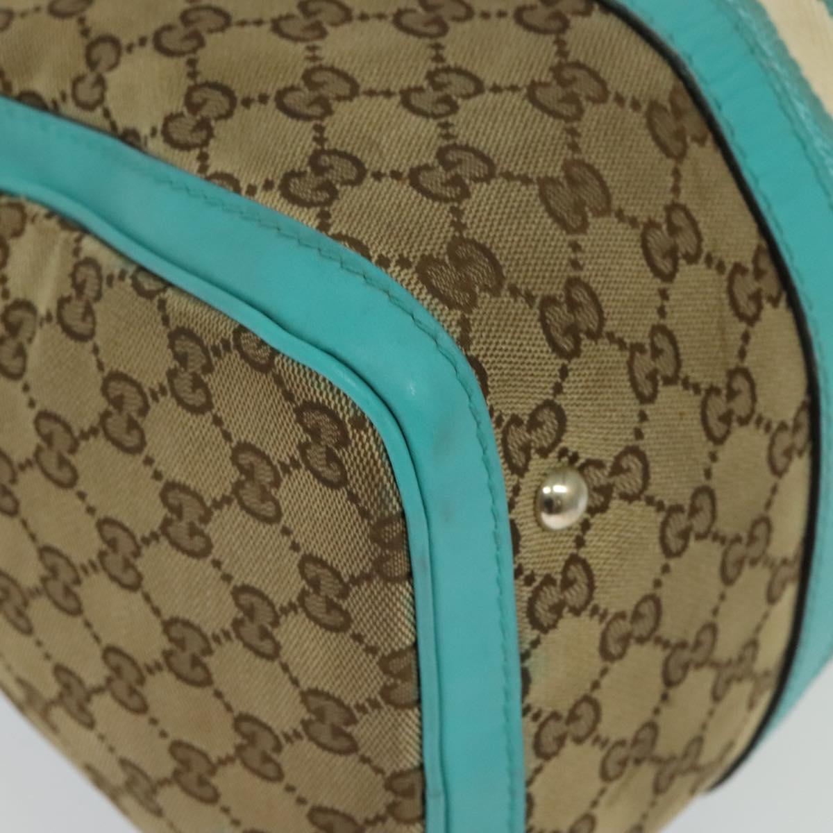GUCCI GG Canvas Hand Bag 2way Beige Gold 2472005 Auth 133566