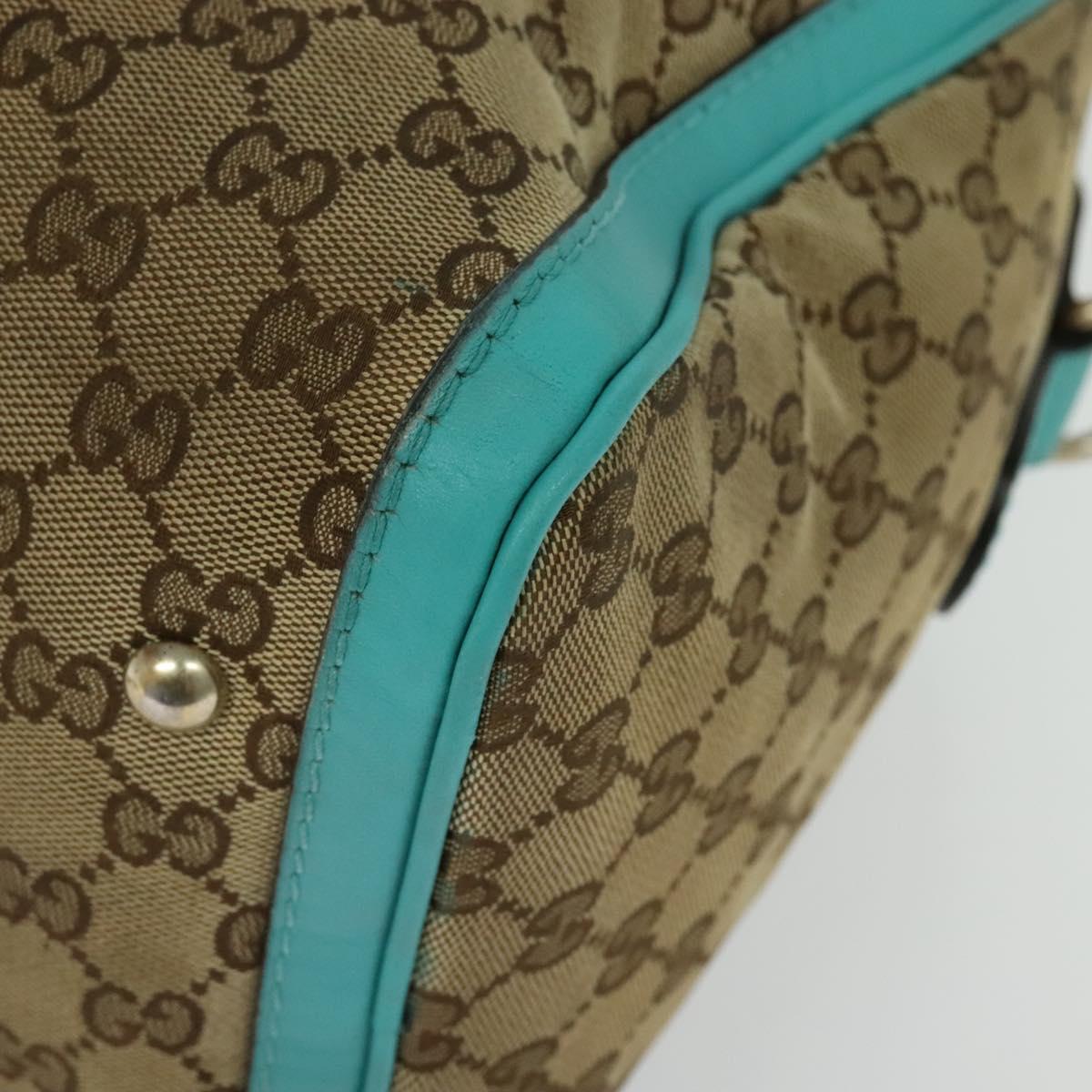 GUCCI GG Canvas Hand Bag 2way Beige Gold 2472005 Auth 133566
