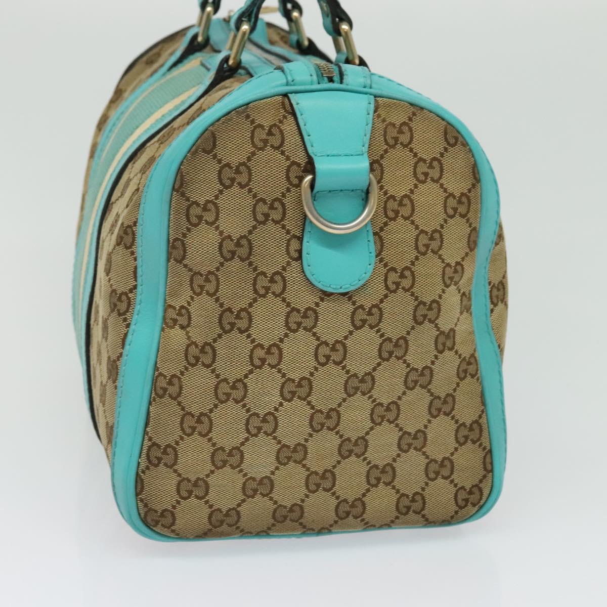 GUCCI GG Canvas Hand Bag 2way Beige Gold 2472005 Auth 133566
