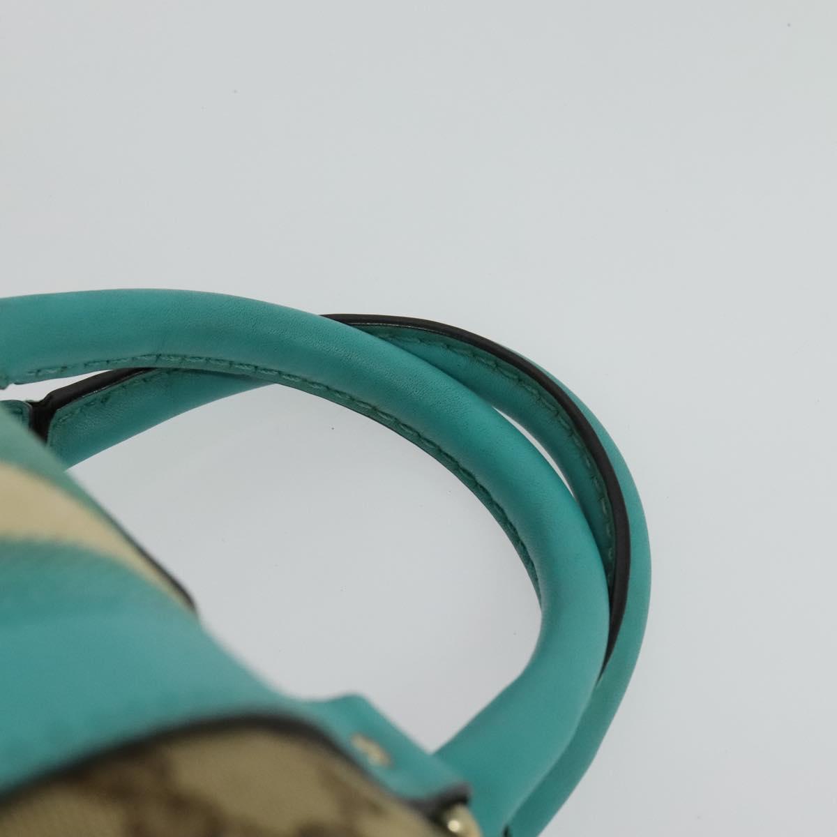 GUCCI GG Canvas Hand Bag 2way Beige Gold 2472005 Auth 133566