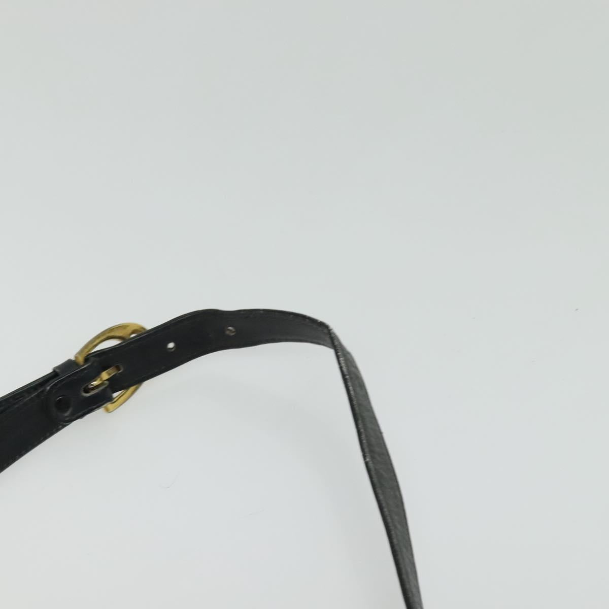 CELINE C Sulky Shoulder Bag Canvas Navy Gold Auth 133571