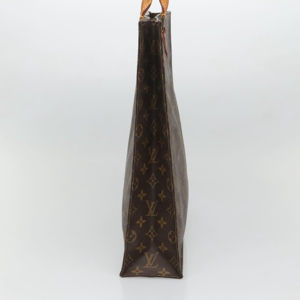 LOUIS VUITTON Monogram Sac Plat Hand Bag M51140 LV Auth 133581