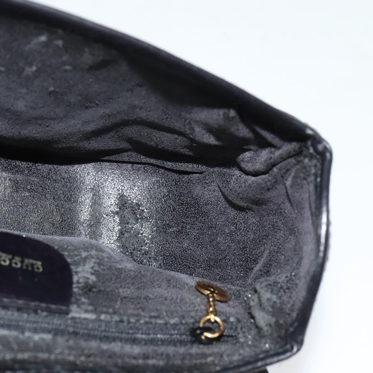 GUCCI GG Canvas Hand Bag 2way Black Gold 000 2058 0321 Auth 133588