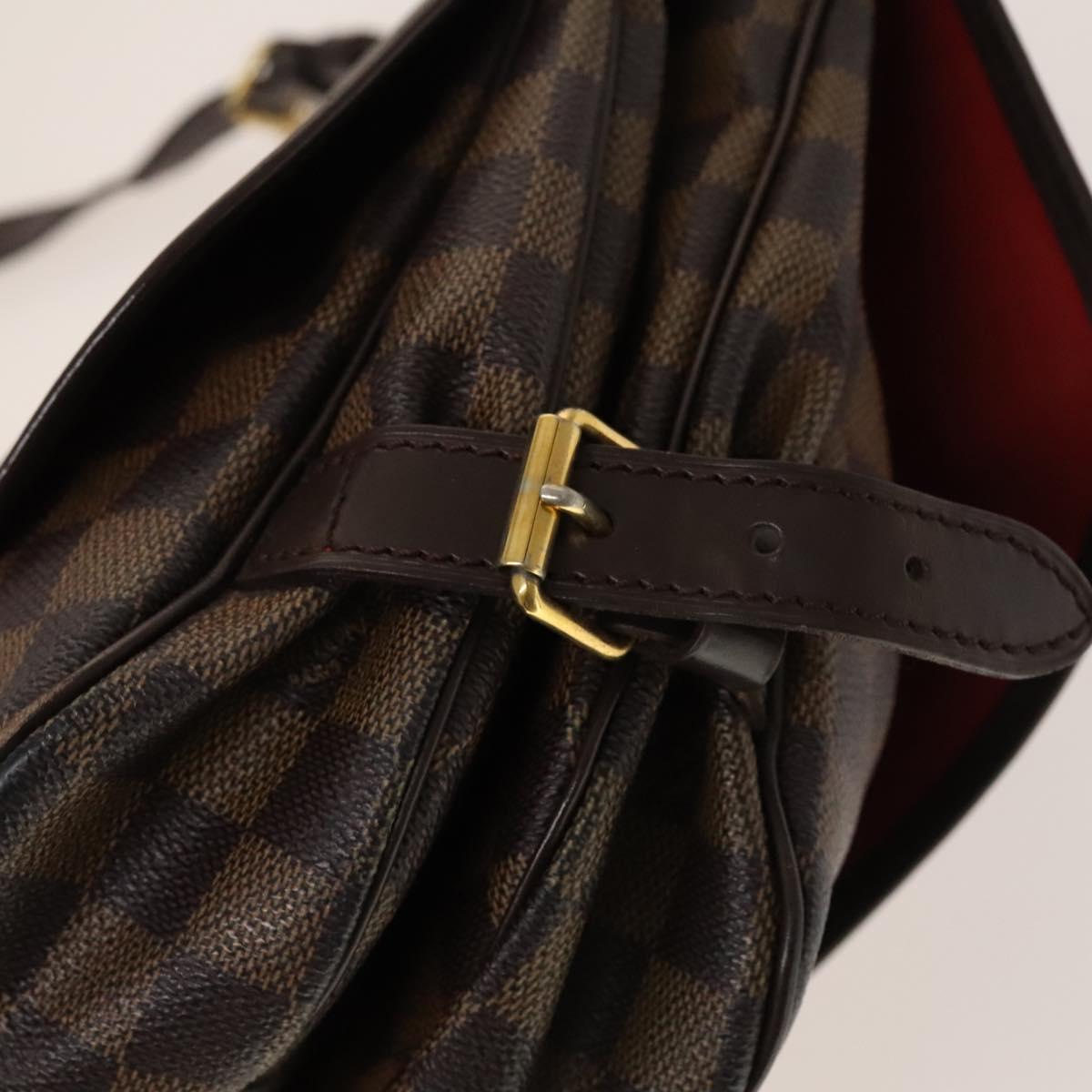 LOUIS VUITTON Damier Ebene Saumur 30 Shoulder Bag SPO N48081 LV Auth 133592