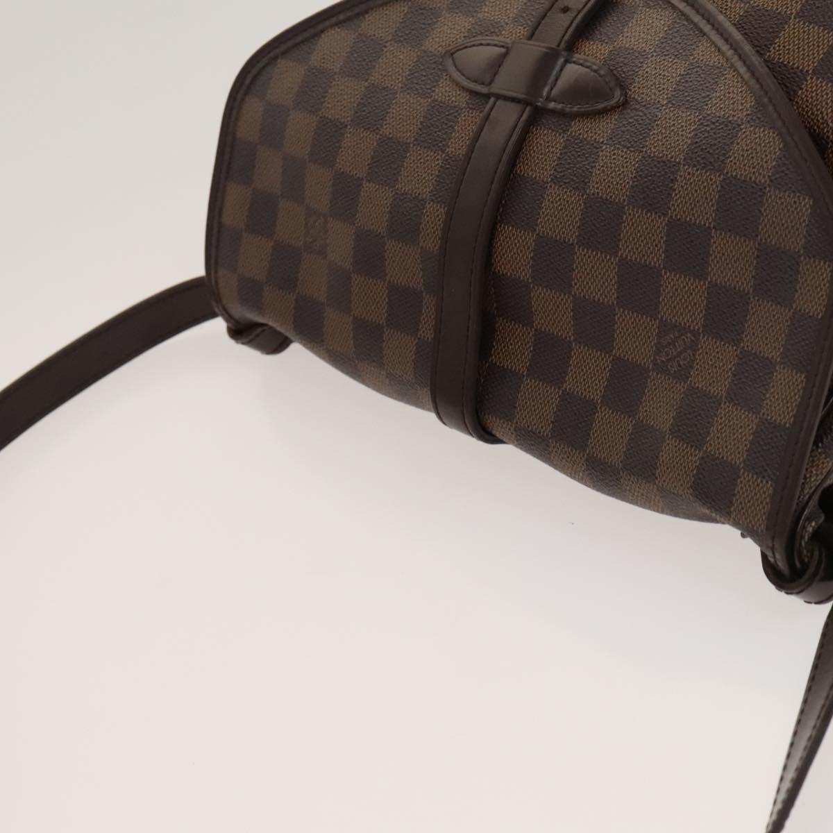 LOUIS VUITTON Damier Ebene Saumur 30 Shoulder Bag SPO N48081 LV Auth 133592