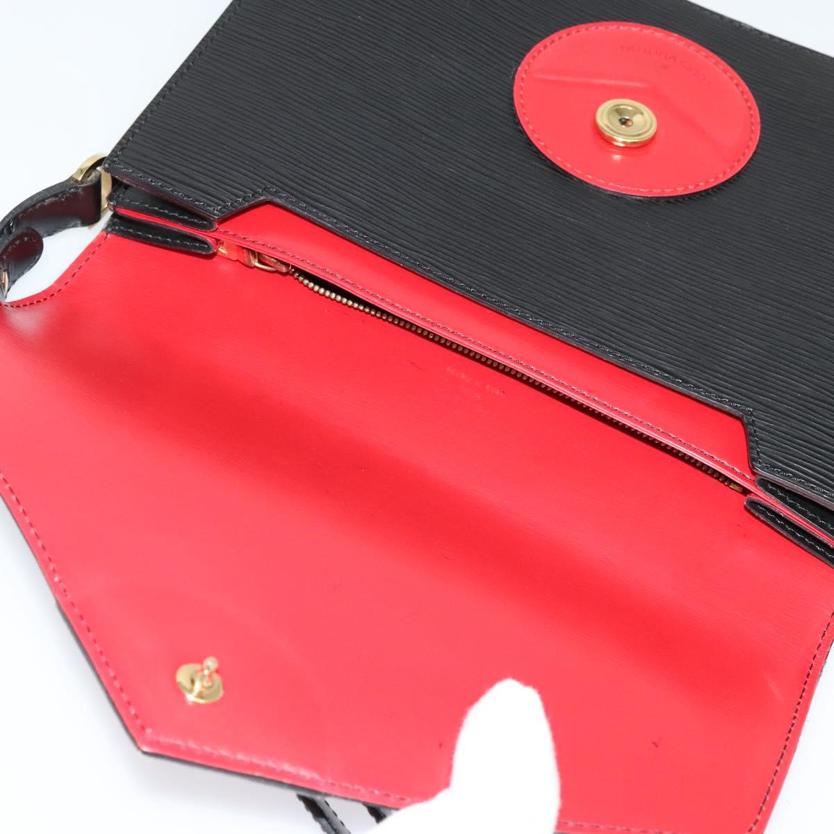 LOUIS VUITTON Epi Osh Shoulder Bag Black Red M52444 LV Auth 133596