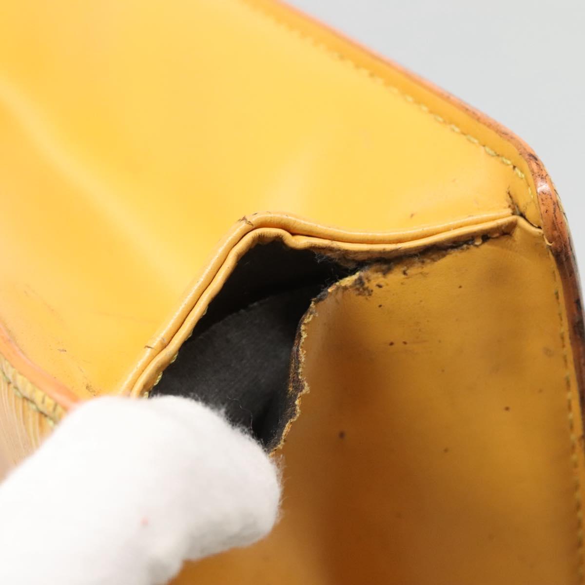 LOUIS VUITTON Epi Sac Plat Hand Bag Yellow M52079 LV Auth 133609