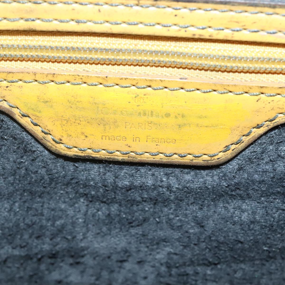 LOUIS VUITTON Epi Sac Plat Hand Bag Yellow M52079 LV Auth 133609