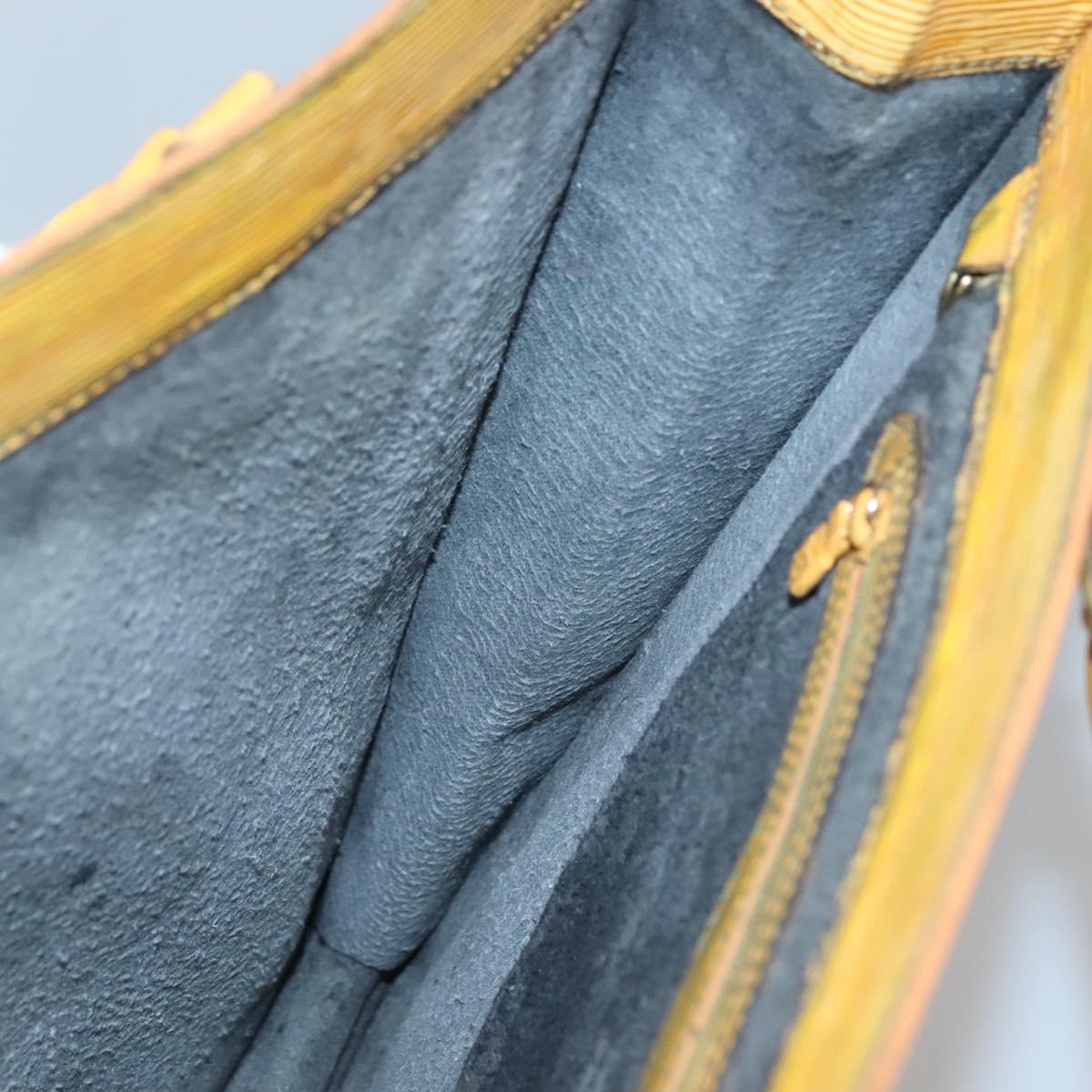 LOUIS VUITTON Epi Sac Plat Hand Bag Yellow M52079 LV Auth 133609