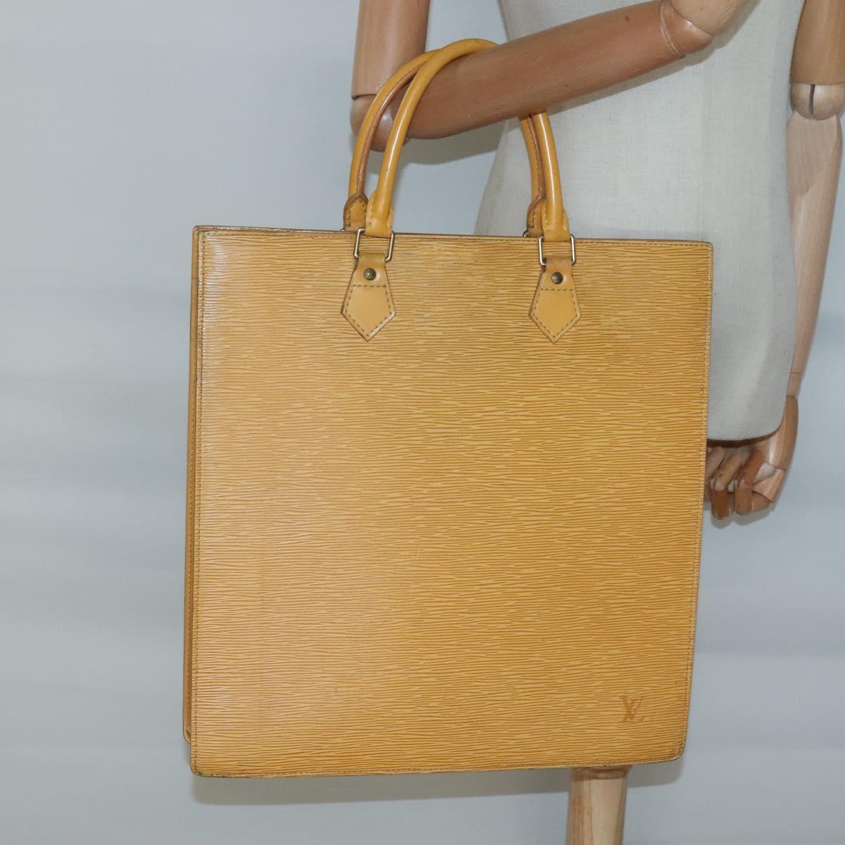 LOUIS VUITTON Epi Sac Plat Hand Bag Yellow M52079 LV Auth 133609