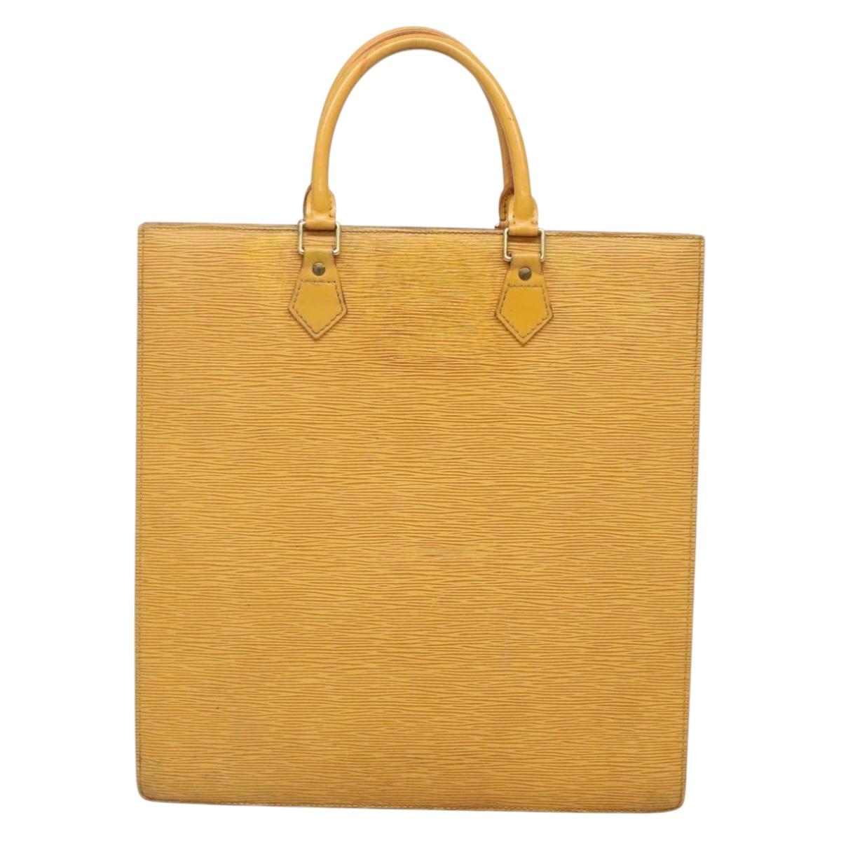 LOUIS VUITTON Epi Sac Plat Hand Bag Yellow M52079 LV Auth 133609