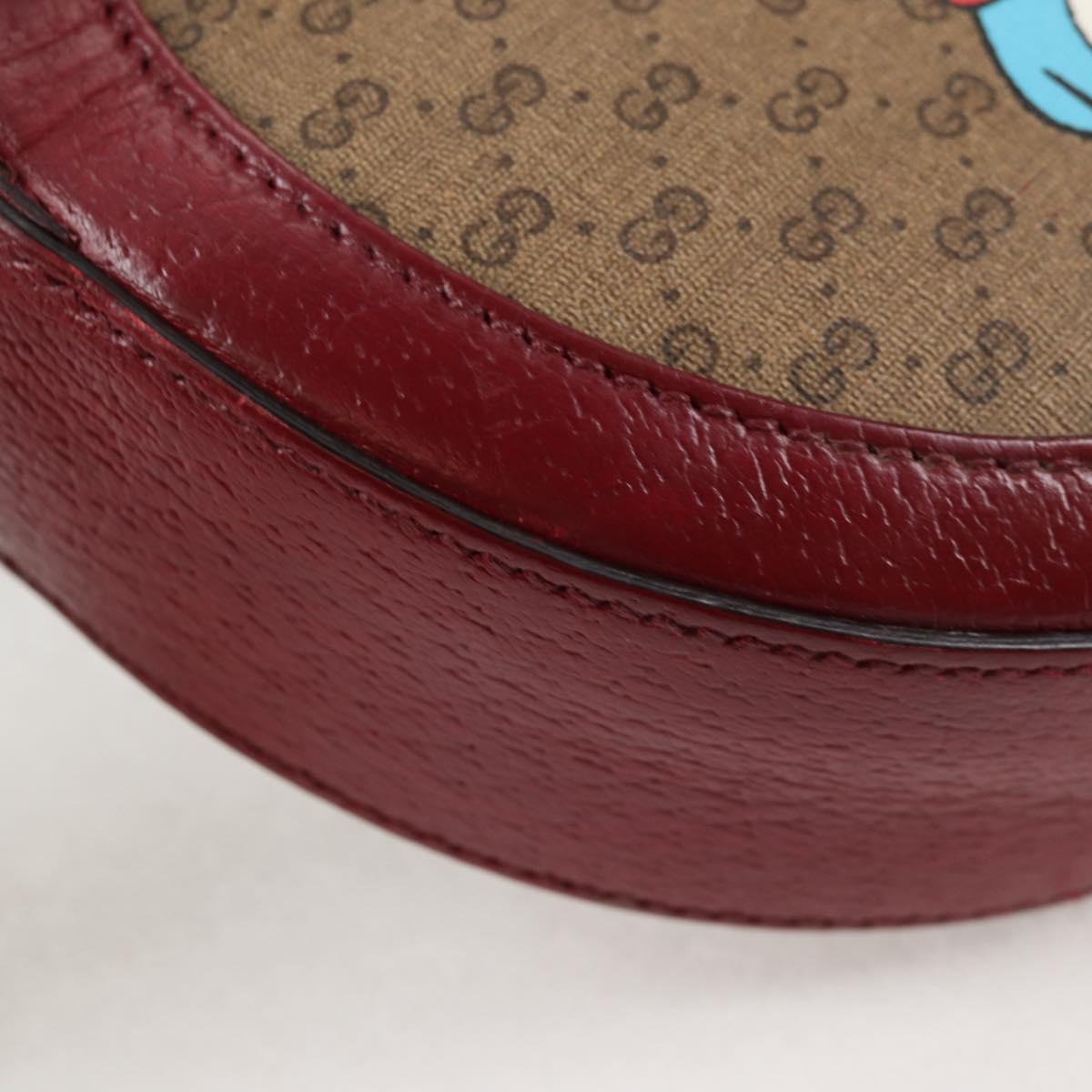 GUCCI Micro GG Supreme Doraemon Collaboration Bag PVC Beige 625216 Auth 133618