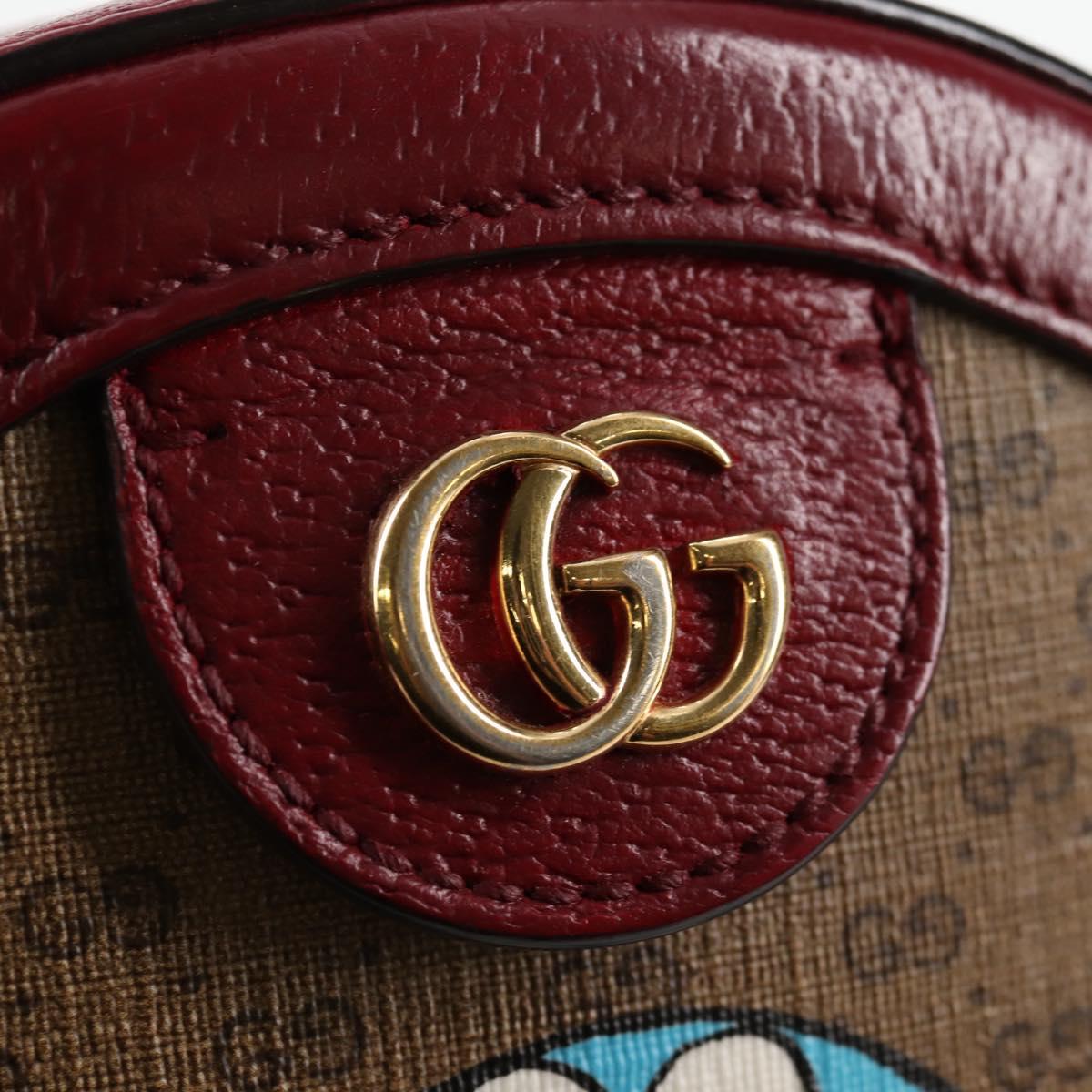 GUCCI Micro GG Supreme Doraemon Collaboration Bag PVC Beige 625216 Auth 133618
