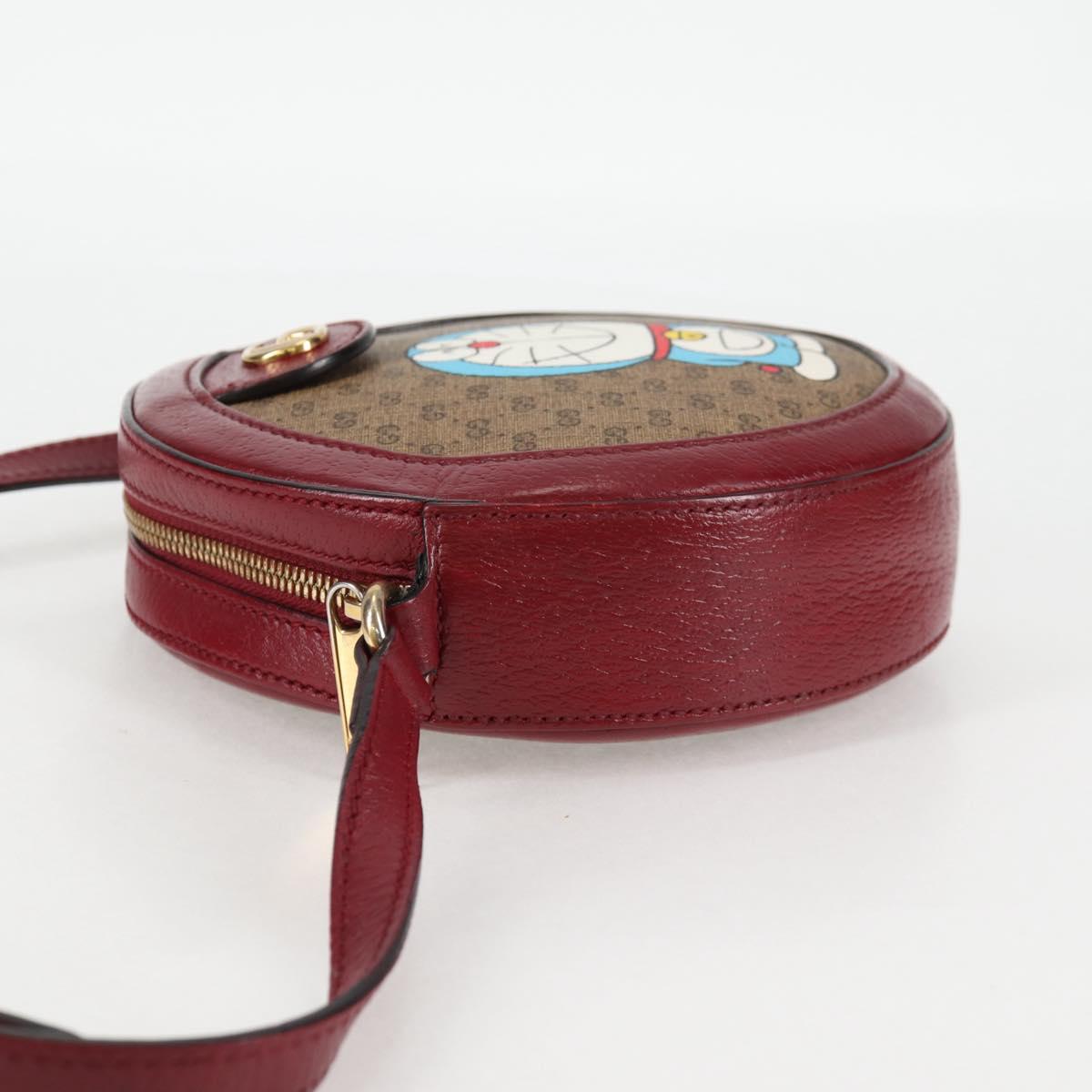 GUCCI Micro GG Supreme Doraemon Collaboration Bag PVC Beige 625216 Auth 133618