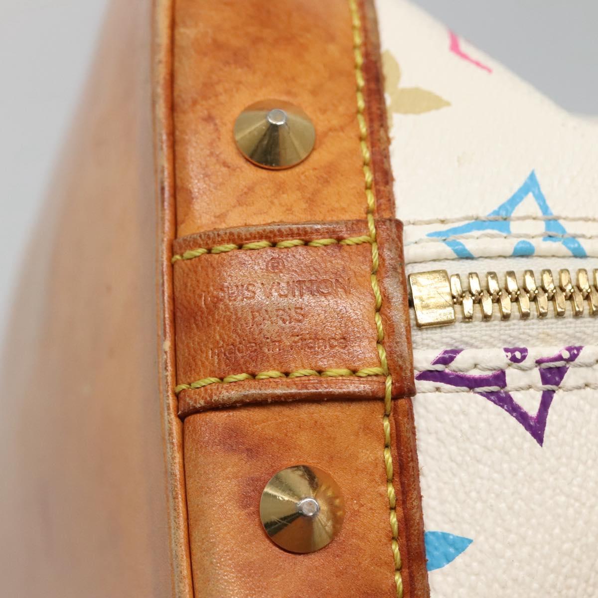 LOUIS VUITTON Monogram Multicolor Alma Hand Bag White M92647 LV Auth 133620