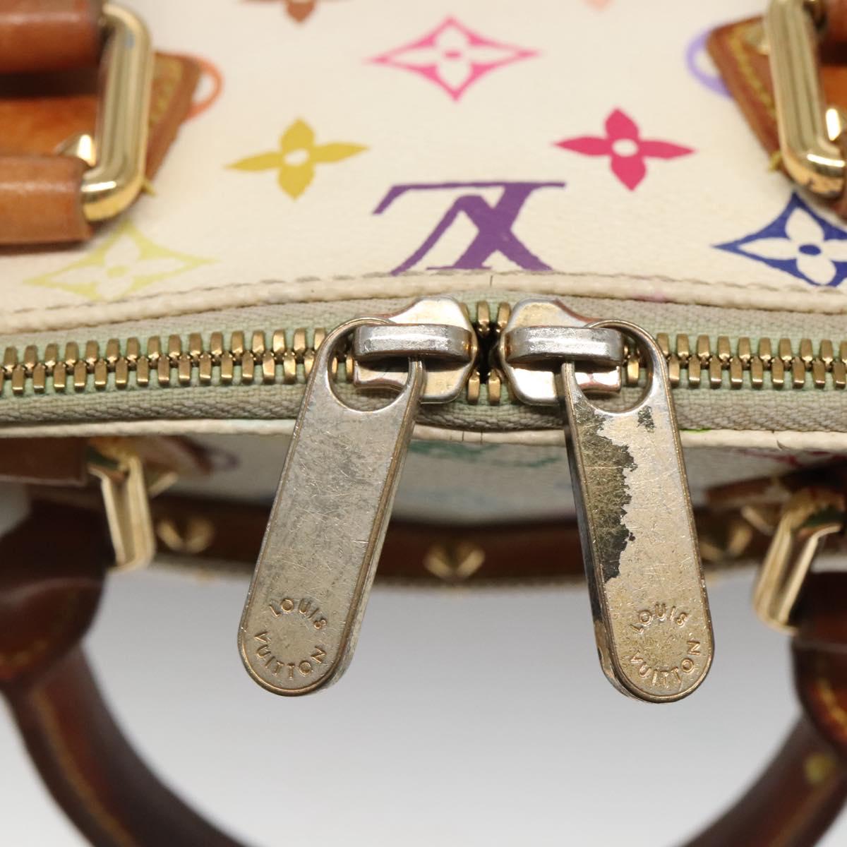 LOUIS VUITTON Monogram Multicolor Alma Hand Bag White M92647 LV Auth 133620