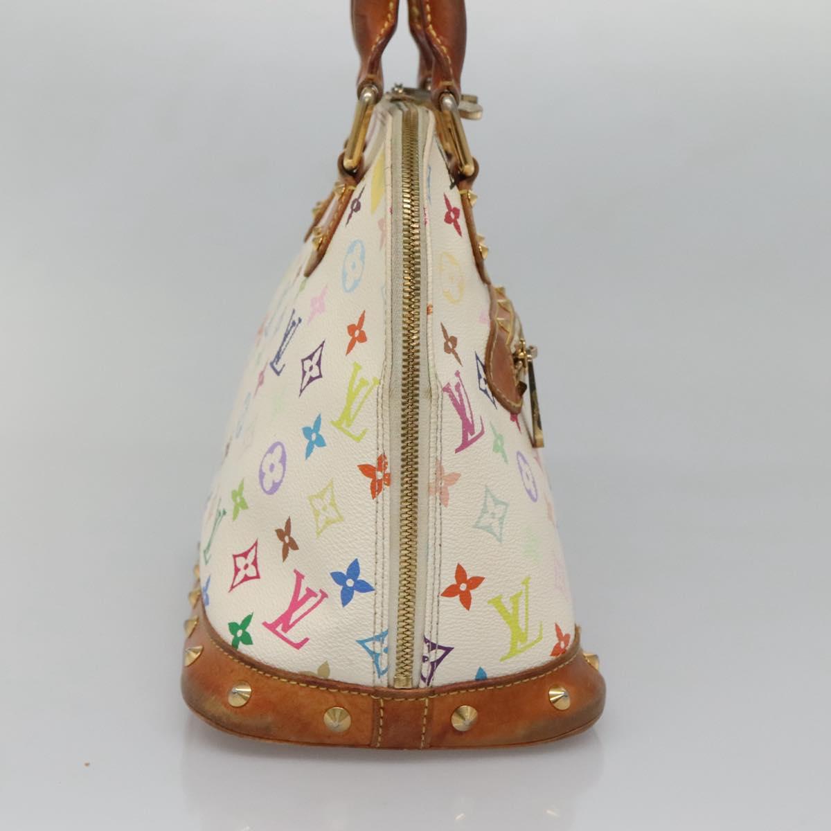 LOUIS VUITTON Monogram Multicolor Alma Hand Bag White M92647 LV Auth 133620