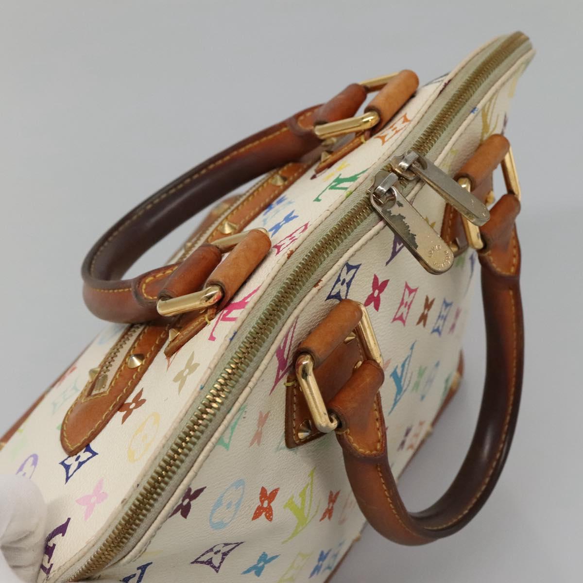 LOUIS VUITTON Monogram Multicolor Alma Hand Bag White M92647 LV Auth 133620