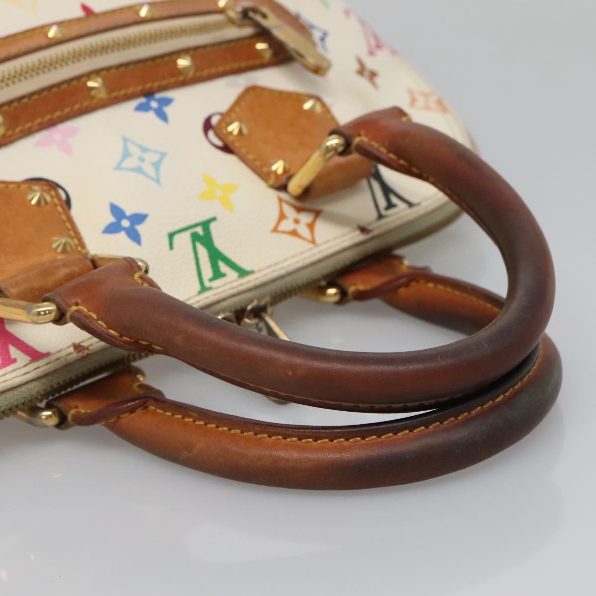 LOUIS VUITTON Monogram Multicolor Alma Hand Bag White M92647 LV Auth 133620