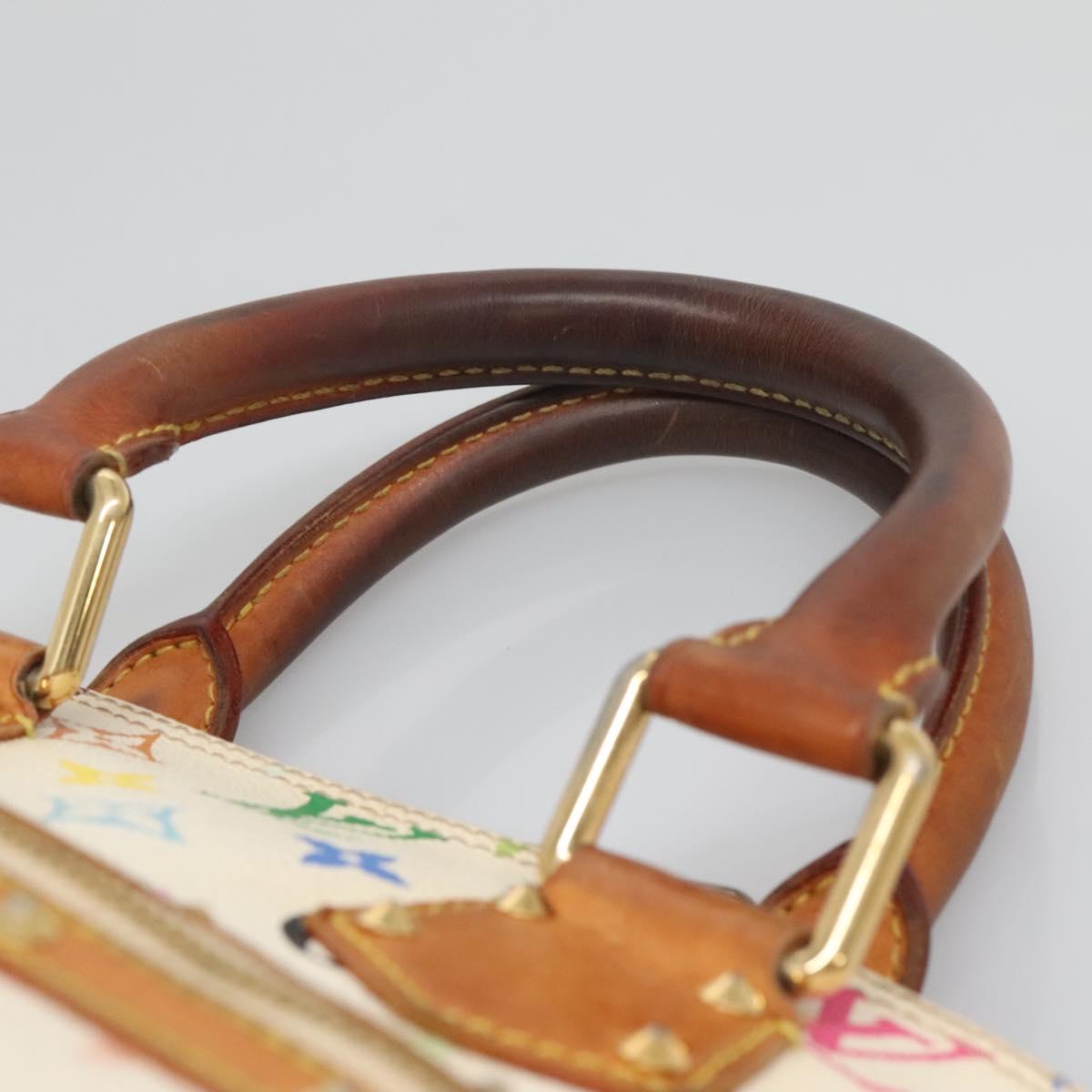 LOUIS VUITTON Monogram Multicolor Alma Hand Bag White M92647 LV Auth 133620