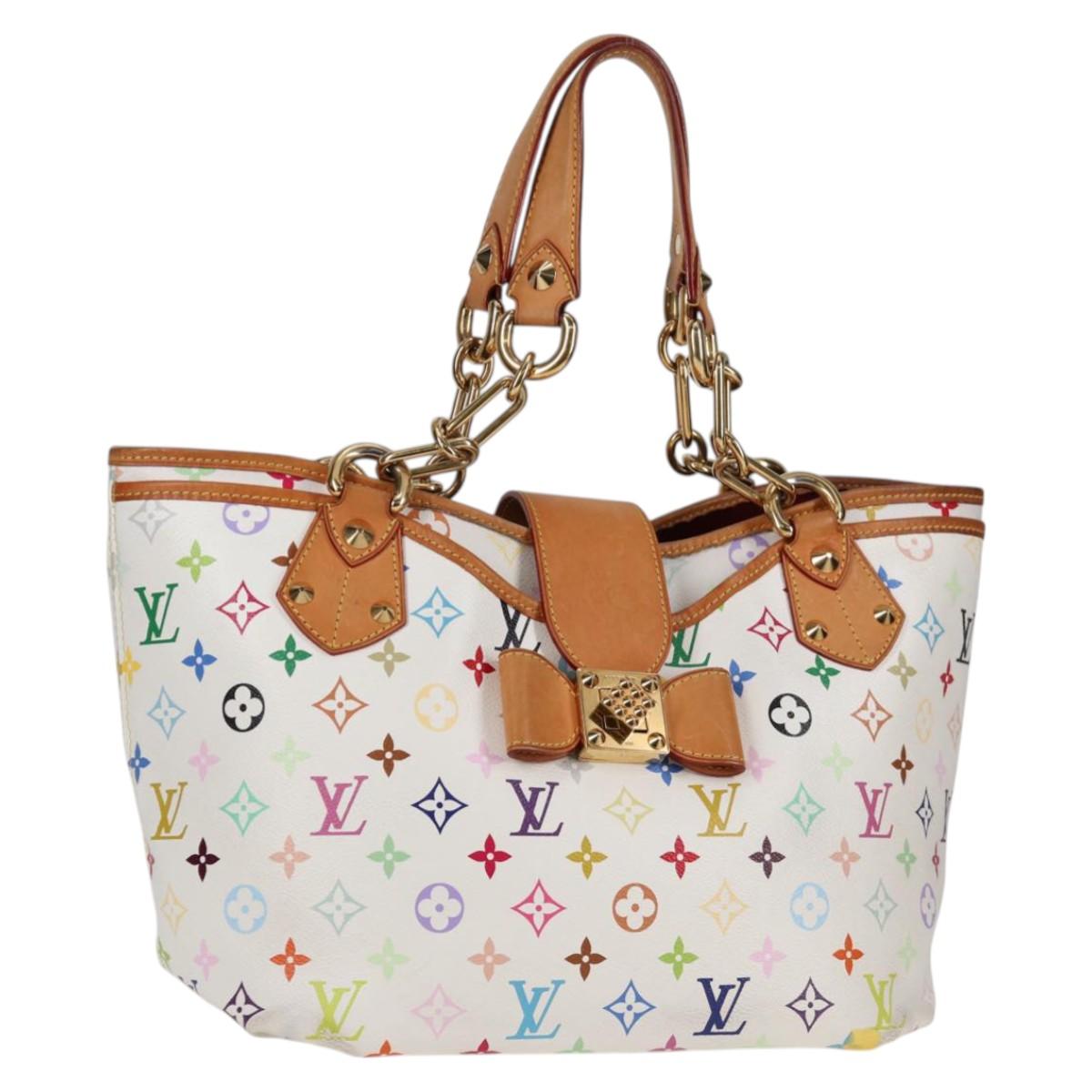 LOUIS VUITTON Monogram Multicolor Annie GM Tote Bag White M40303 LV Auth 133621V