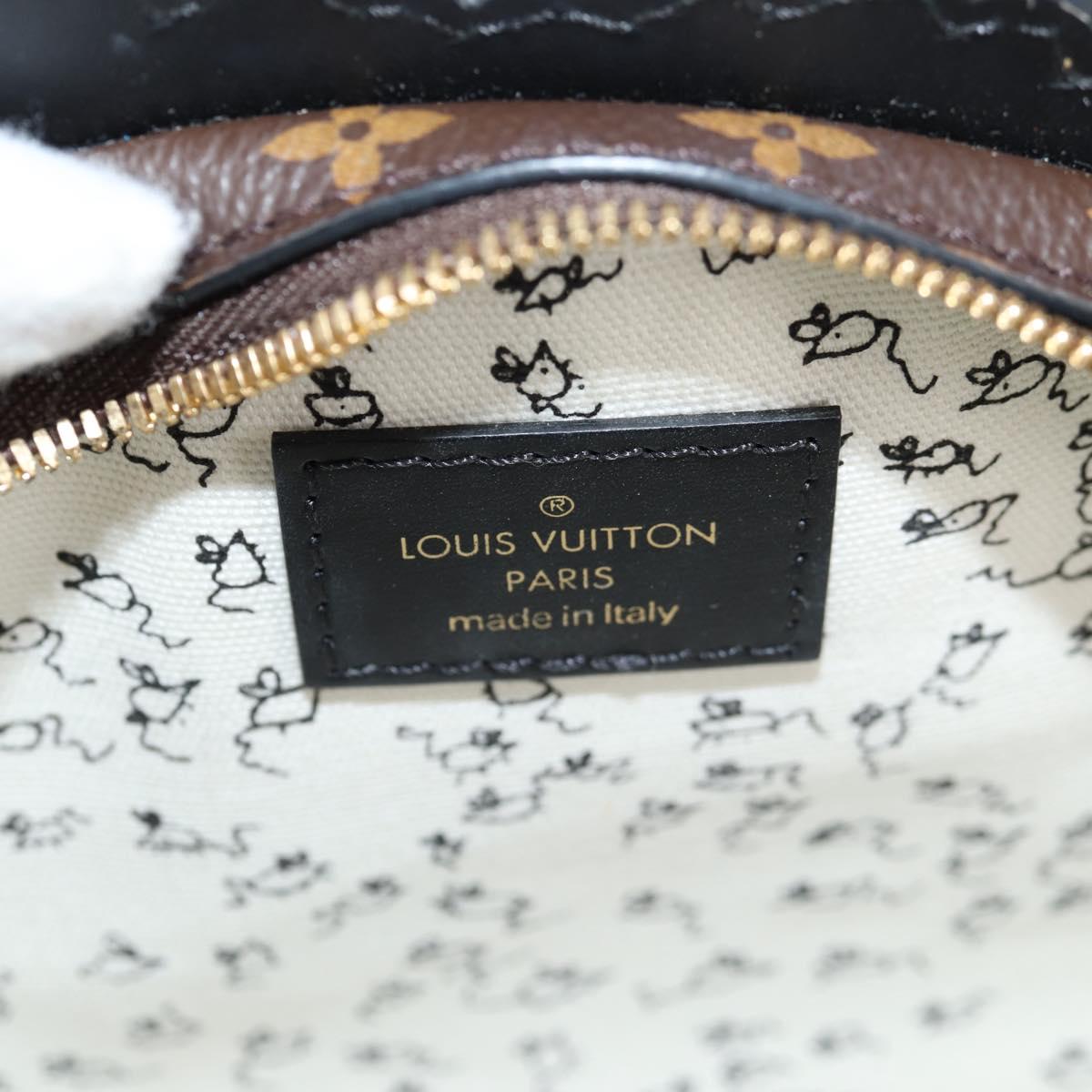 LOUIS VUITTON Epi Monogram Cat Face Pochette Gray LV Auth 133624M