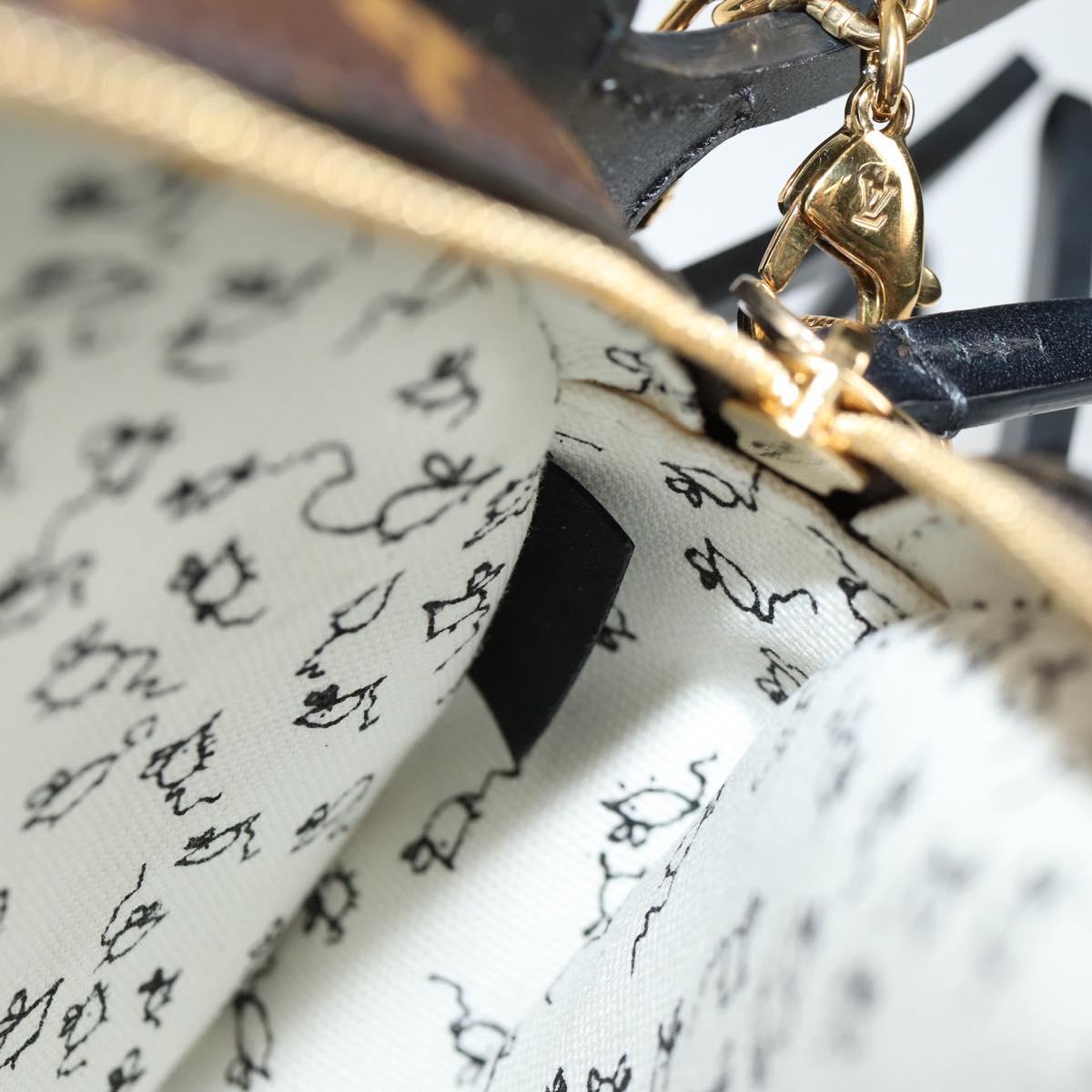 LOUIS VUITTON Epi Monogram Cat Face Pochette Gray LV Auth 133624M