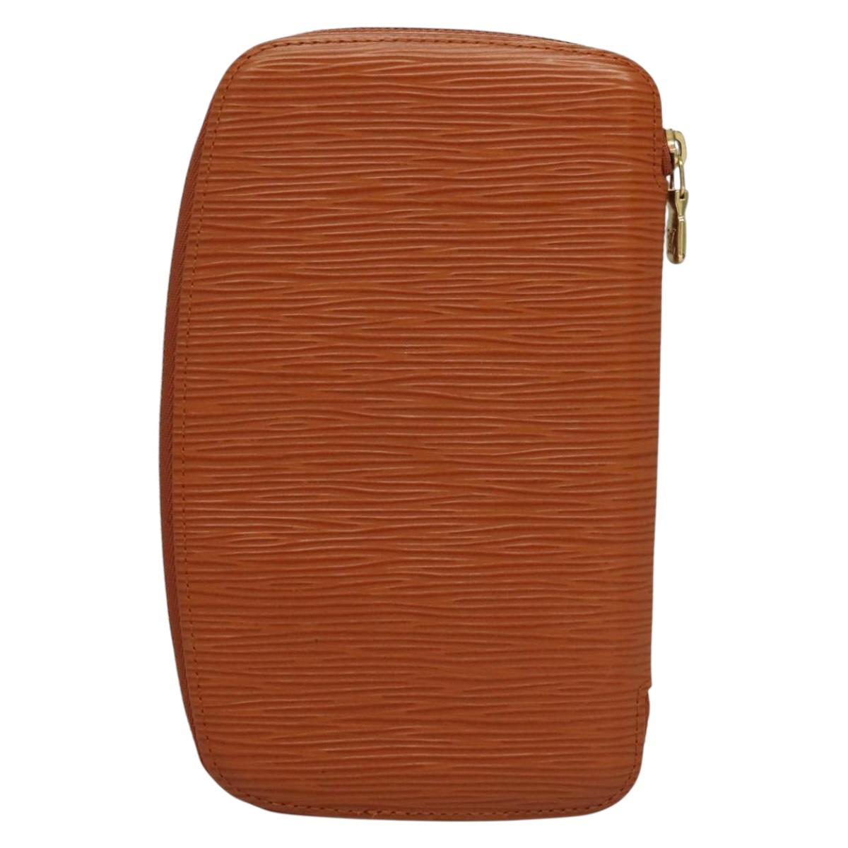 LOUIS VUITTON Epi Agenda geod Wallet Brown LV Auth 133628