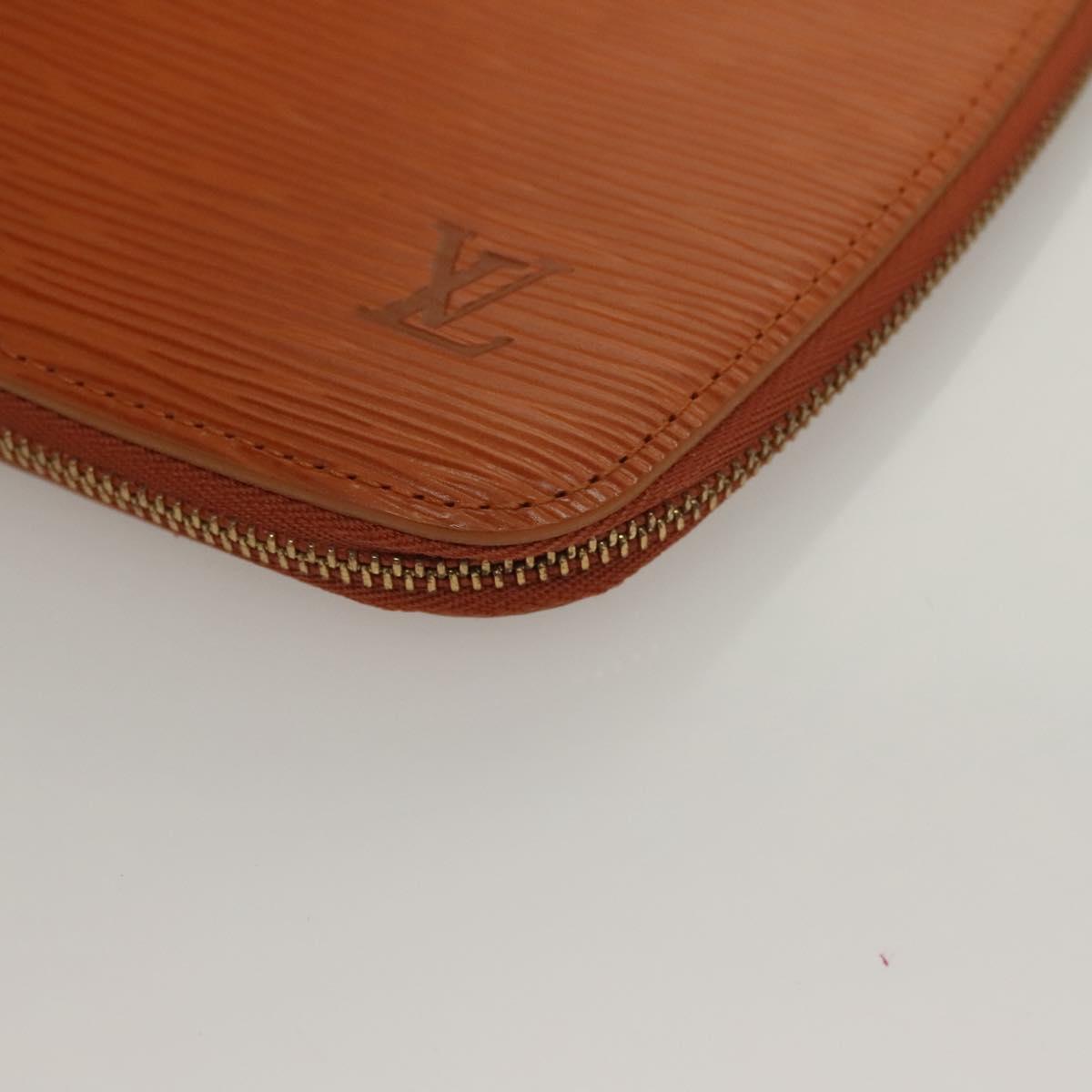 LOUIS VUITTON Epi Agenda geod Wallet Brown LV Auth 133628