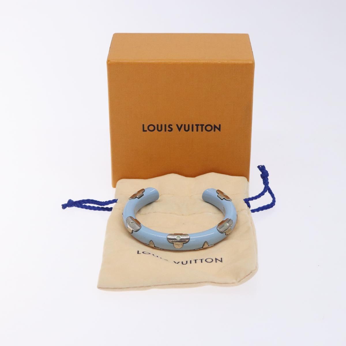 LOUIS VUITTON Brass Friend Ship Bracelet Leather Pink M6793E LV Auth 133634
