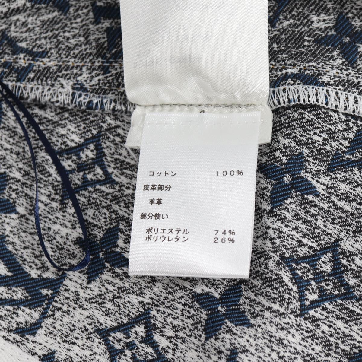 LOUIS VUITTON Monogram Jaguar A line skirt Denim 34 Blue 1A9NK9 LV Auth 133644SAM