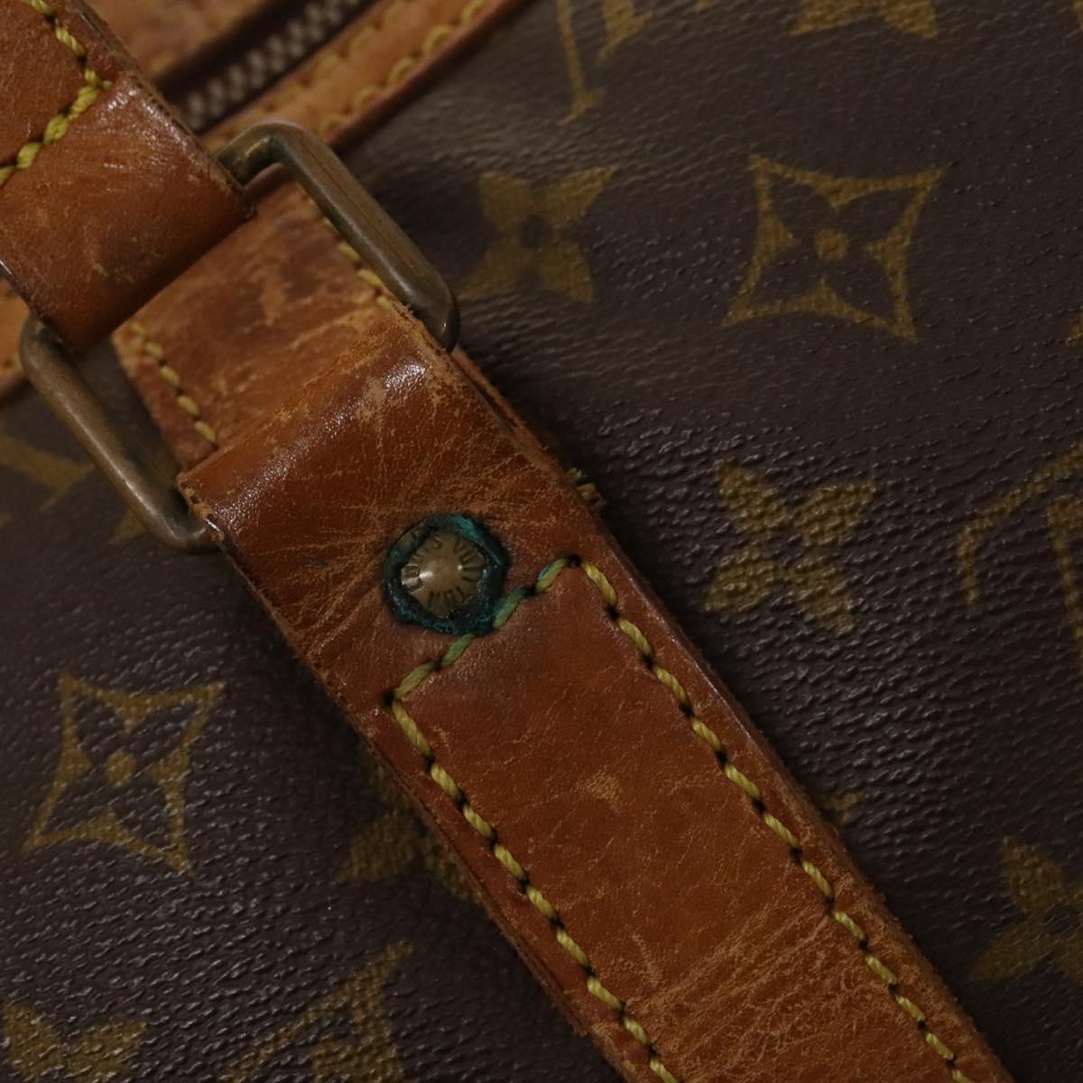LOUIS VUITTON Monogram Sac Spool 45 Boston Bag M41624 LV Auth 133647