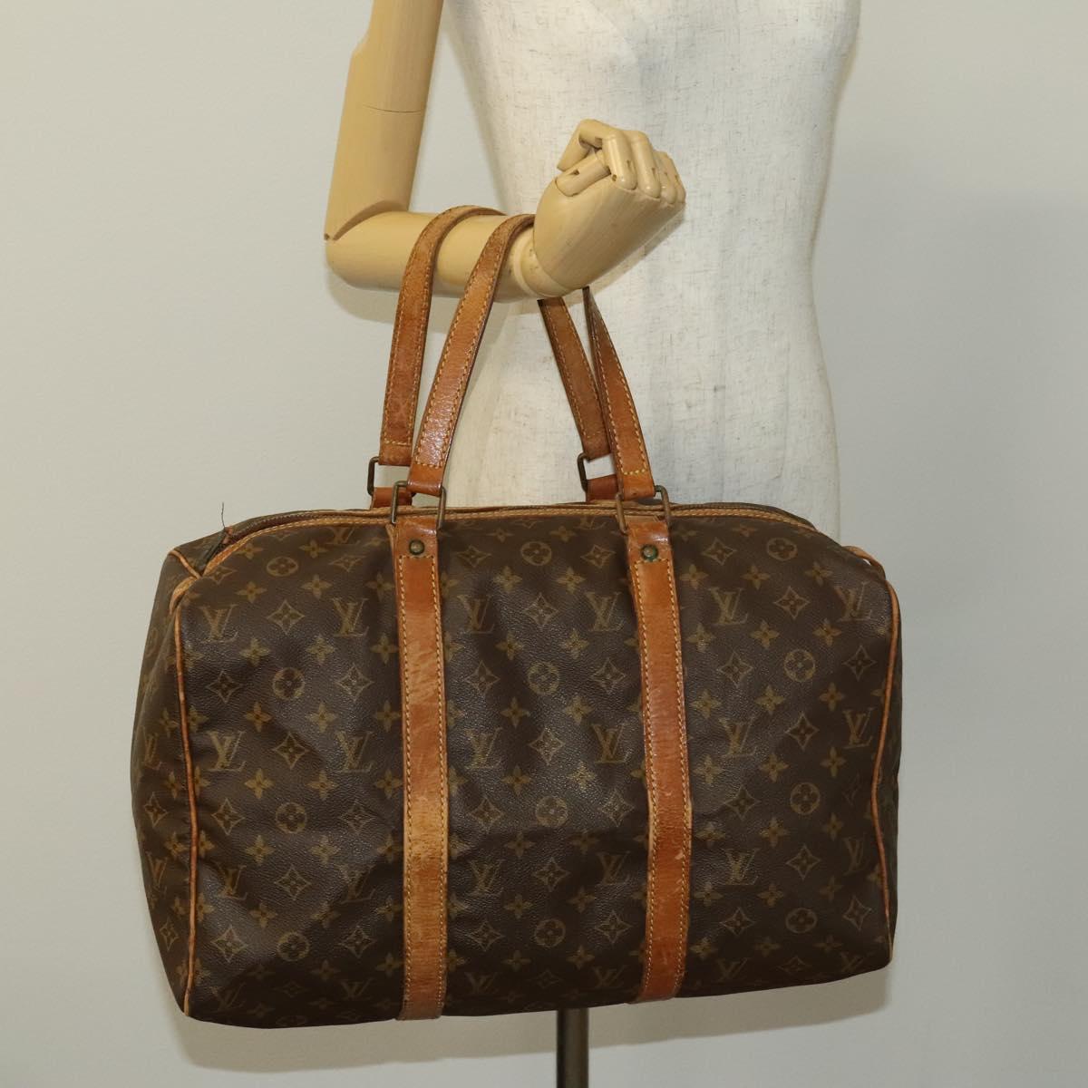 LOUIS VUITTON Monogram Sac Spool 45 Boston Bag M41624 LV Auth 133647