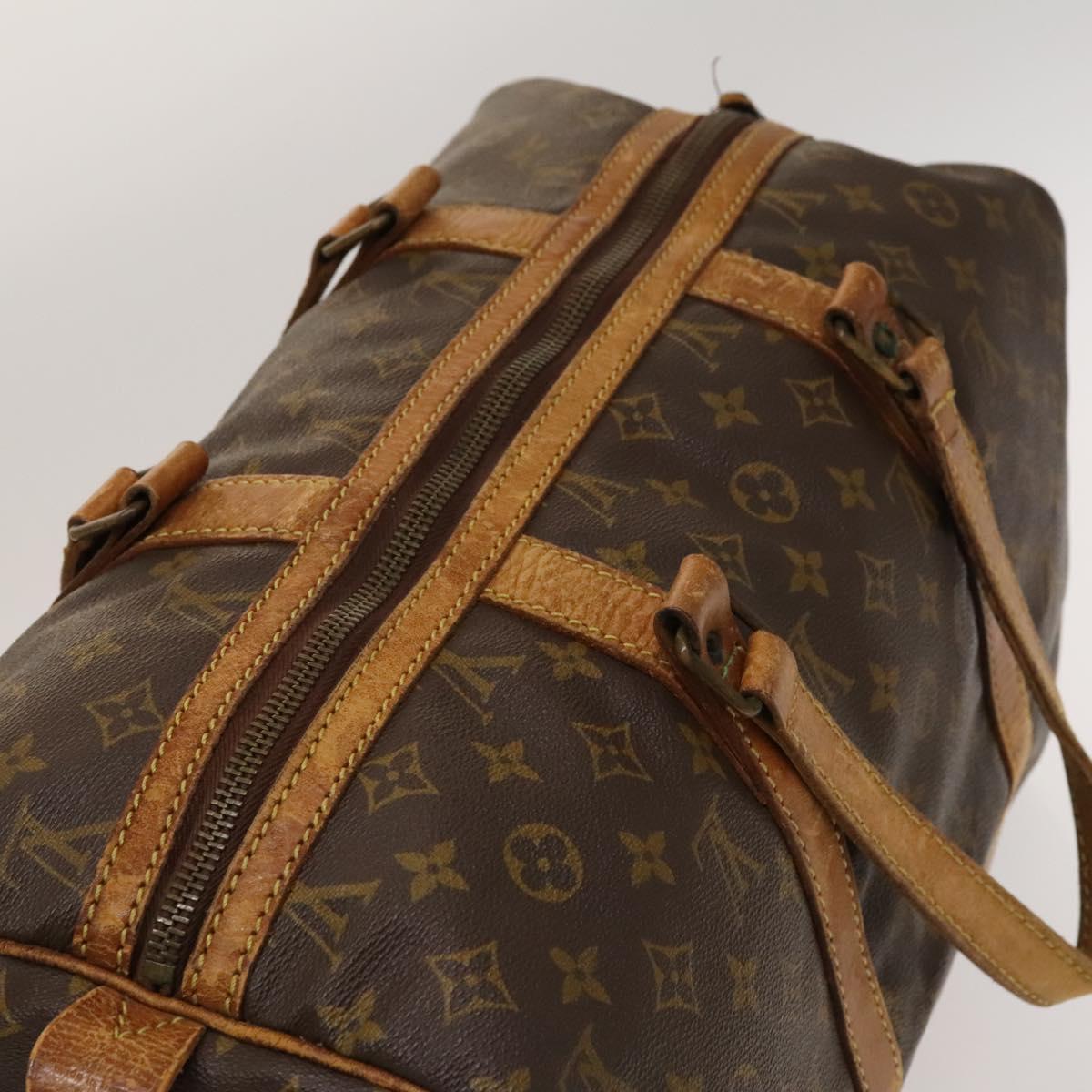 LOUIS VUITTON Monogram Sac Spool 45 Boston Bag M41624 LV Auth 133647