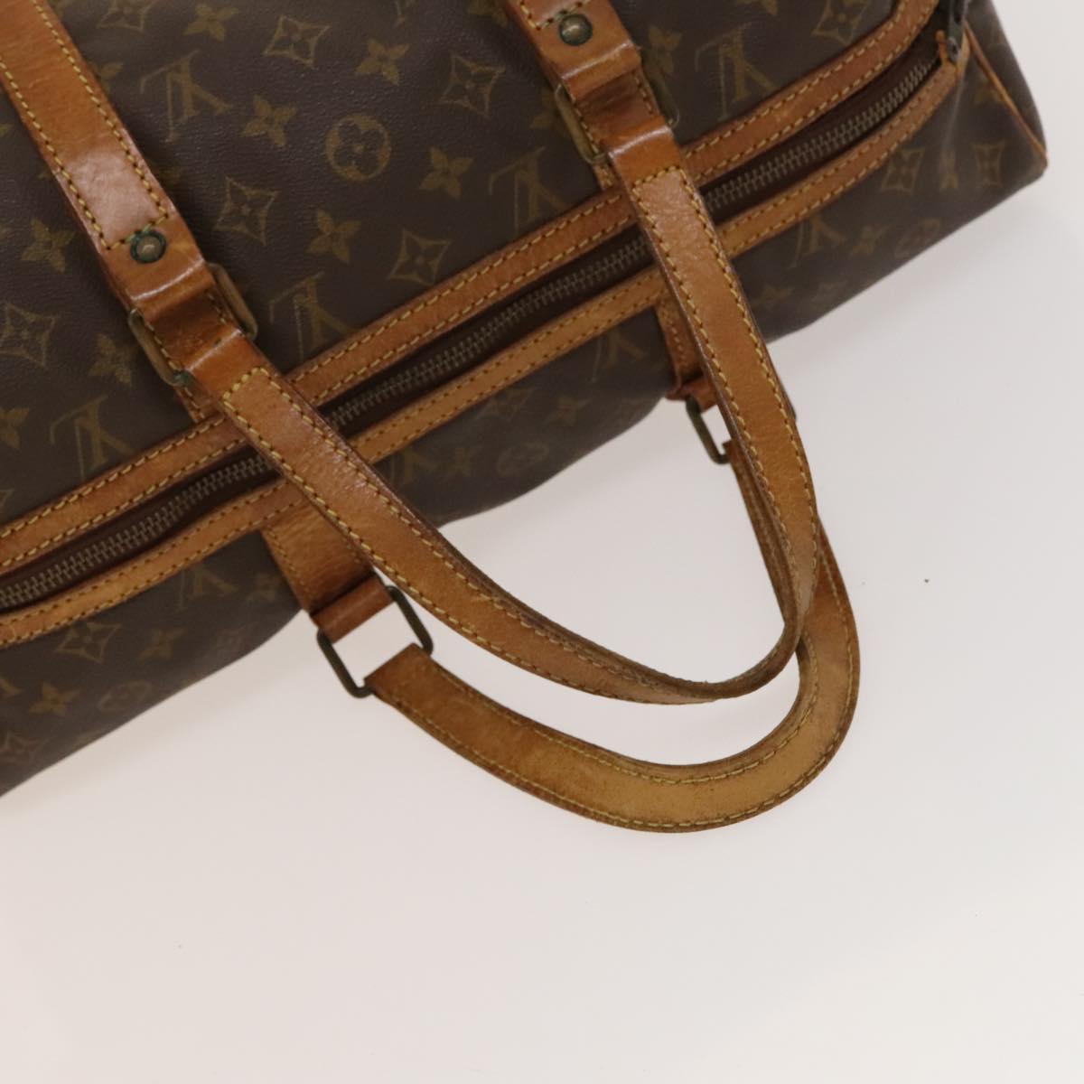 LOUIS VUITTON Monogram Sac Spool 45 Boston Bag M41624 LV Auth 133647